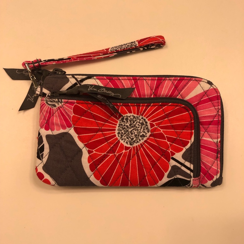 Vera Bradley Double Zip Wristlet Cheery Blossom